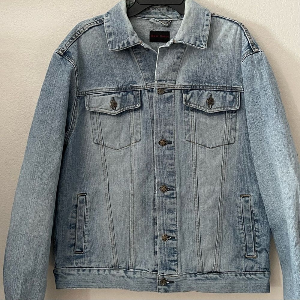 Men’s Denim Jean Jacket Heavy Size Large by New Roads